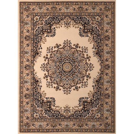 Rlm Distribution 1 ft. 11 in. x 3 ft. 3 in. Dallas Floral Kirman Accent Rug, Ivory HO2625492